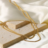 Savoyard Gold Plated Snake Chain Layer Necklace