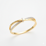 Cross Crystal Roman Numeral Stainless Steel Bangle