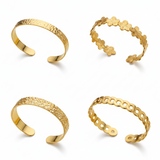 Luxury Gold Stainless Steel Cuff Bracelet