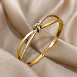 Aurelia Crystal Knot Bracelet