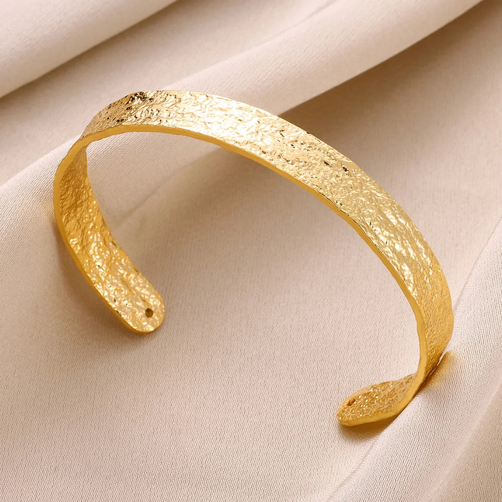 Luxury Gold Stainless Steel Cuff Bracelet