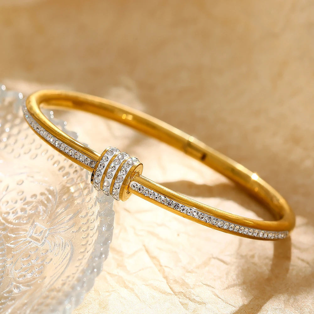 Aurélia Rhinestone Bangle
