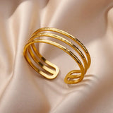 Luxury Gold Stainless Steel Cuff Bracelet