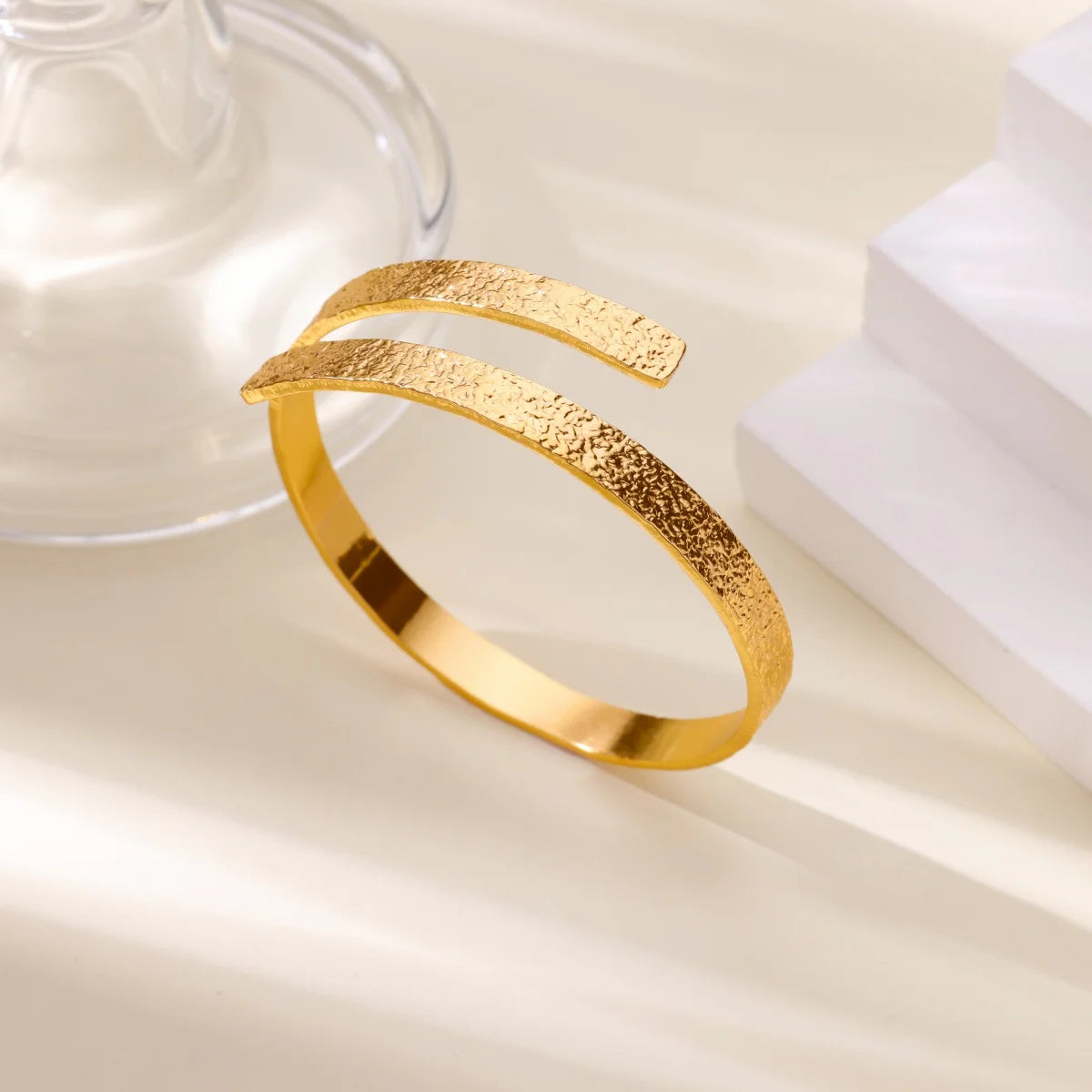 Luxury Gold Stainless Steel Cuff Bracelet