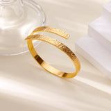 Luxury Gold Stainless Steel Cuff Bracelet