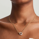 Savoyard Two-Tone Stainless Steel Pendant Necklace for Women